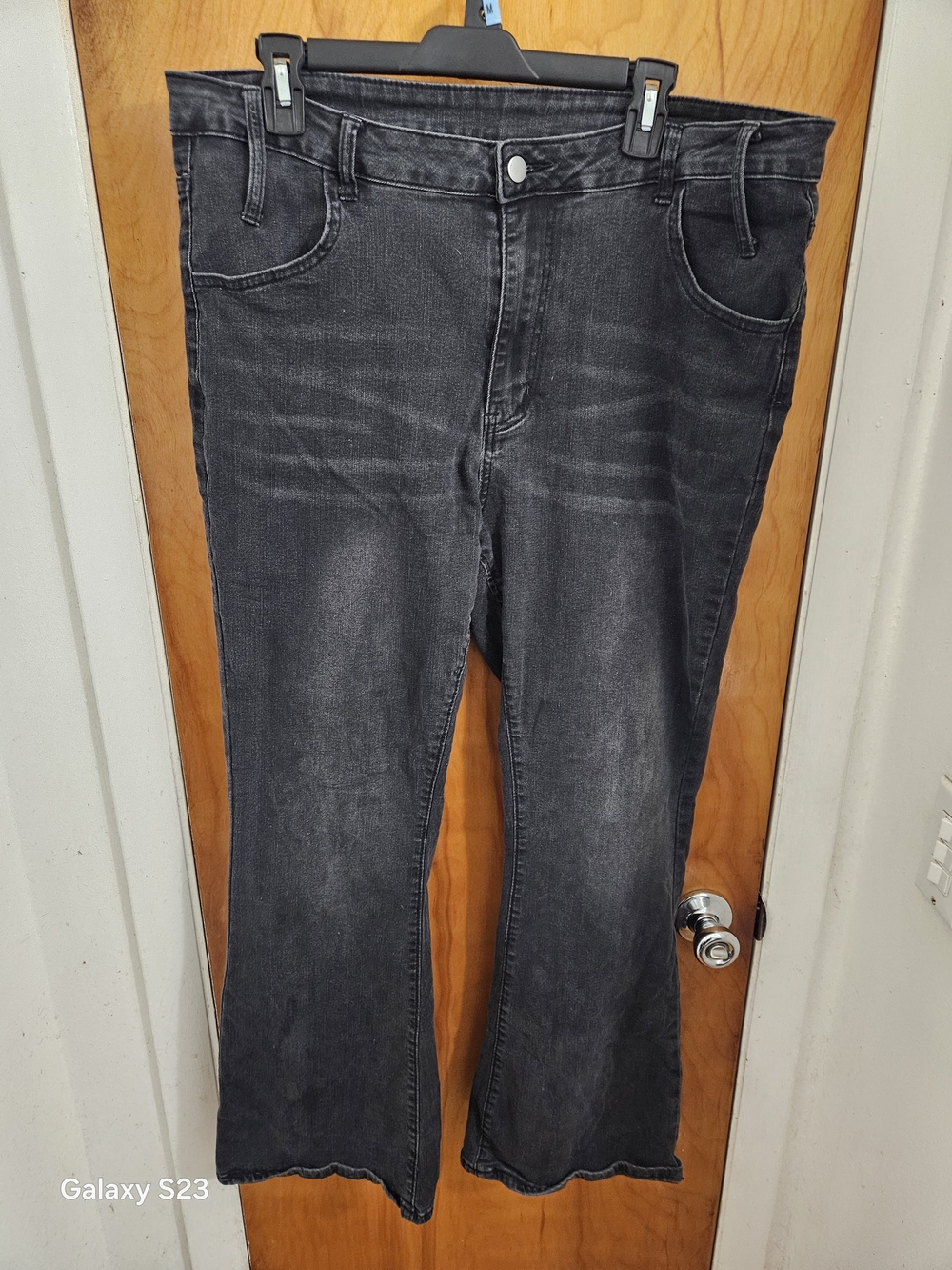 Women's Black Washed Bootcut Jeans